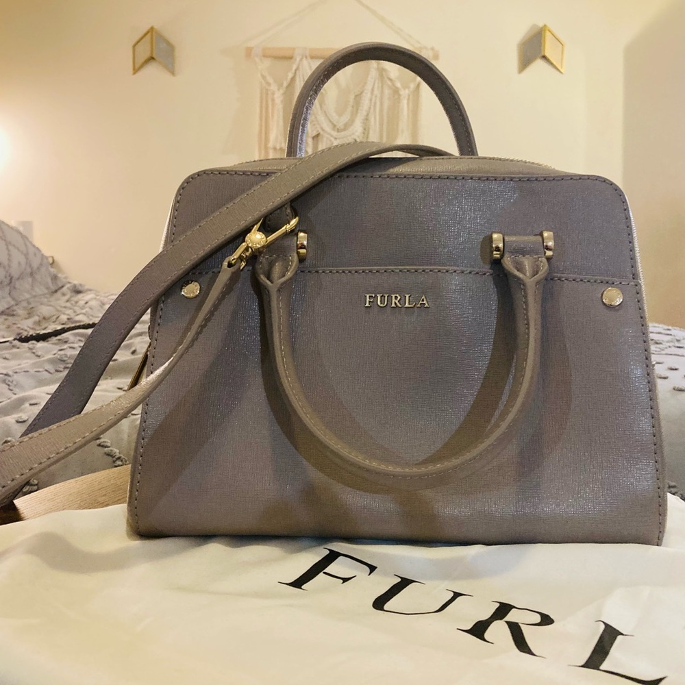Furla Margot medium leather satchel